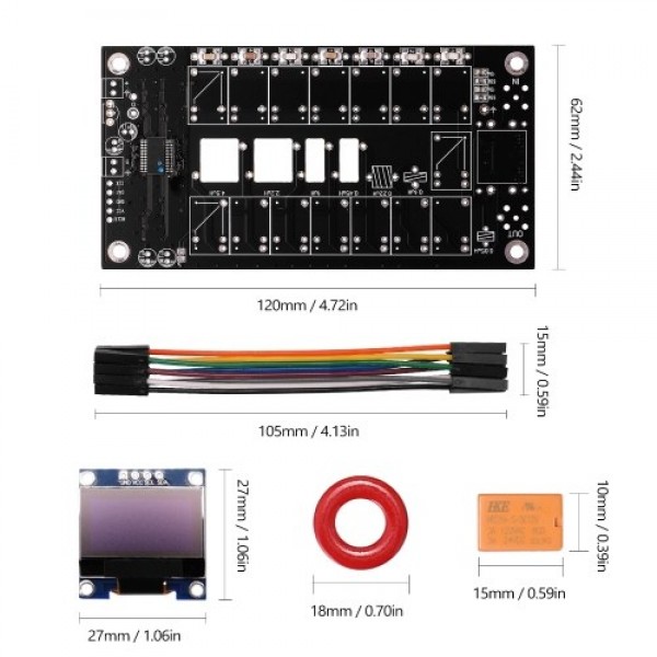ATU-100 DIY Kits 1.8-50MHz Automatic Antenna Tuner +OLED Firmware Programmed Amplifier Receiver Accessory