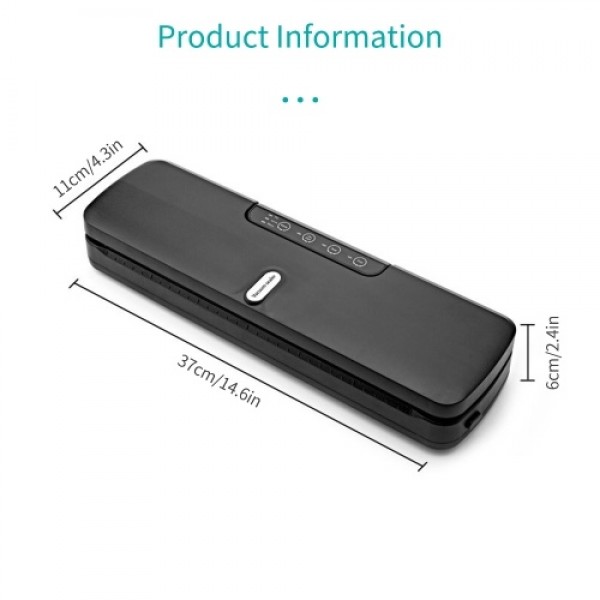 QH-10 Food Saver Vacuum Sealer Machine Bag Sealer with LED Indicator Lights Vacuum Bags Long Seal Design Strong Suction for Dry 