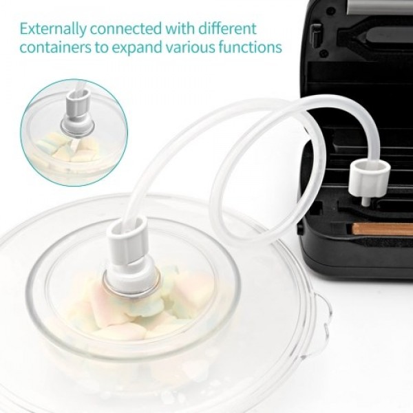 QH-10 Food Saver Vacuum Sealer Machine Bag Sealer with LED Indicator Lights Vacuum Bags Long Seal Design Strong Suction for Dry 