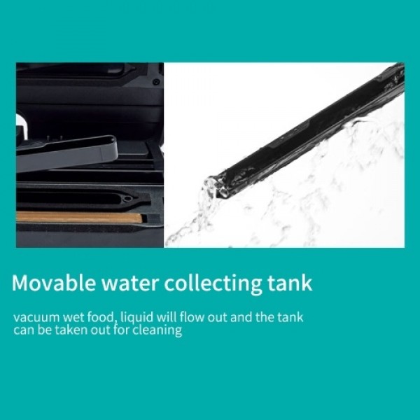 QH-10 Food Saver Vacuum Sealer Machine Bag Sealer with LED Indicator Lights Vacuum Bags Long Seal Design Strong Suction for Dry 