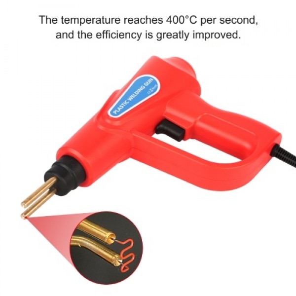 70W Hot Stapler, Plastic Welding Machine Car Bumper Repair Kit, Plier, 4 types Flat/Outside Corner/Inside Corner/Wave Staples, W