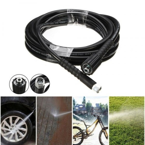 5800PSI High Pressure M14 X M22 Jet Washer Hose Tube Compatible with Karcher K2 K3 15M