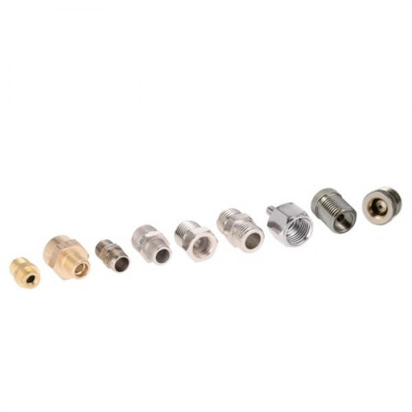9pcs Universal Professional Airbrush Adaptor Kit Fitting Connector Set for Compressor and Airbrush Hose Air Brush Accessories To