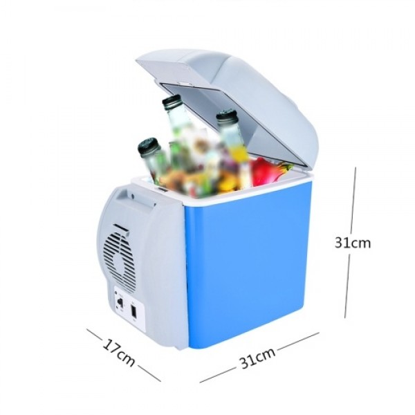 12V Car Refrigerator 7.5L Mini Portable Car Fridge &amp; Warmer for Road Trip Travel Camping Fishing