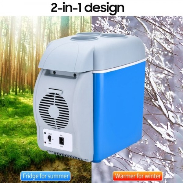 12V Car Refrigerator 7.5L Mini Portable Car Fridge &amp; Warmer for Road Trip Travel Camping Fishing
