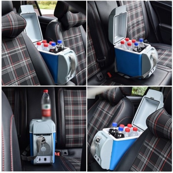 12V Car Refrigerator 7.5L Mini Portable Car Fridge &amp; Warmer for Road Trip Travel Camping Fishing