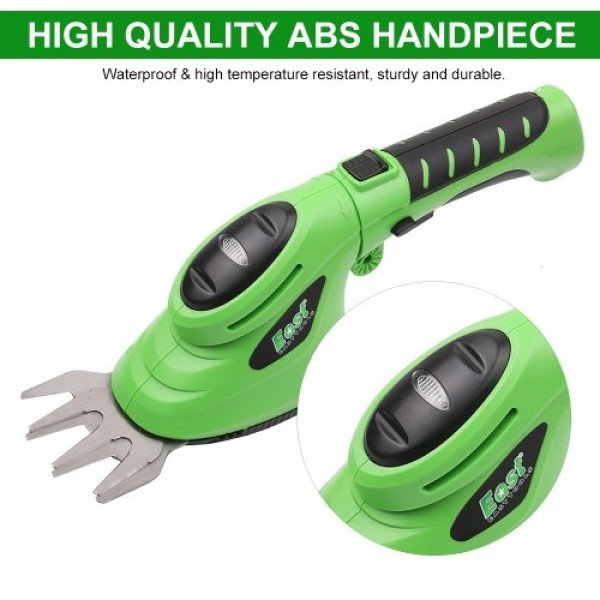 2-in-1 Multifunctional Lawn Mower 3.6V Cordless Hedge Machine Electric Mower Rechargeable Pruner Rotatable Grass Shear Hedge Tri