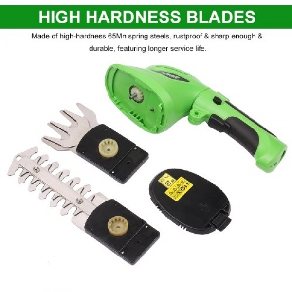 2-in-1 Multifunctional Lawn Mower 3.6V Cordless Hedge Machine Electric Mower Rechargeable Pruner Rotatable Grass Shear Hedge Tri