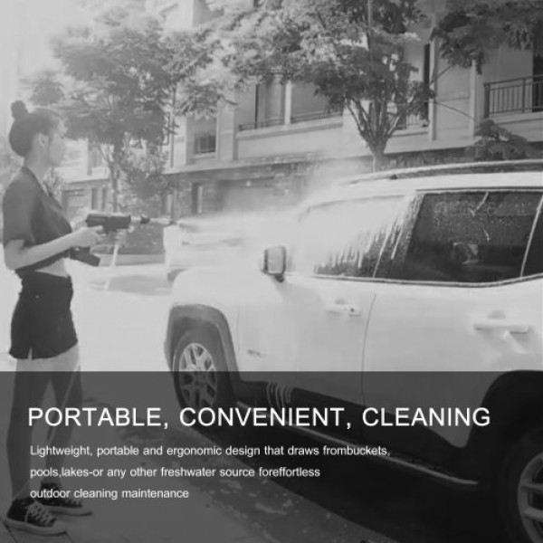 24V Cordless Portable Washer Electric High Pressure Cleaner Machine 200W 30Bar Lithium Battery Handheld Car Cleaning Device With