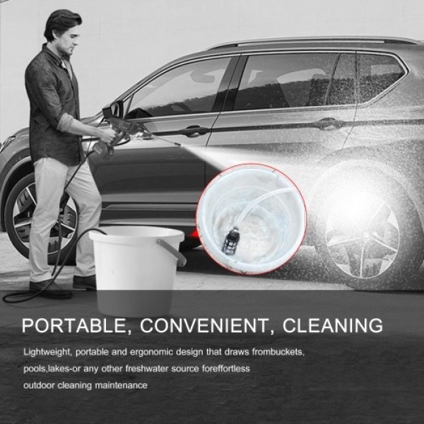 24V Cordless Portable Washer Electric High Pressure Cleaner Machine 200W 30Bar Lithium Battery Handheld Car Cleaning Device With