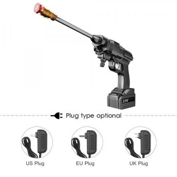 24V Cordless Portable Washer Electric High Pressure Cleaner Machine 200W 30Bar Lithium Battery Handheld Car Cleaning Device With