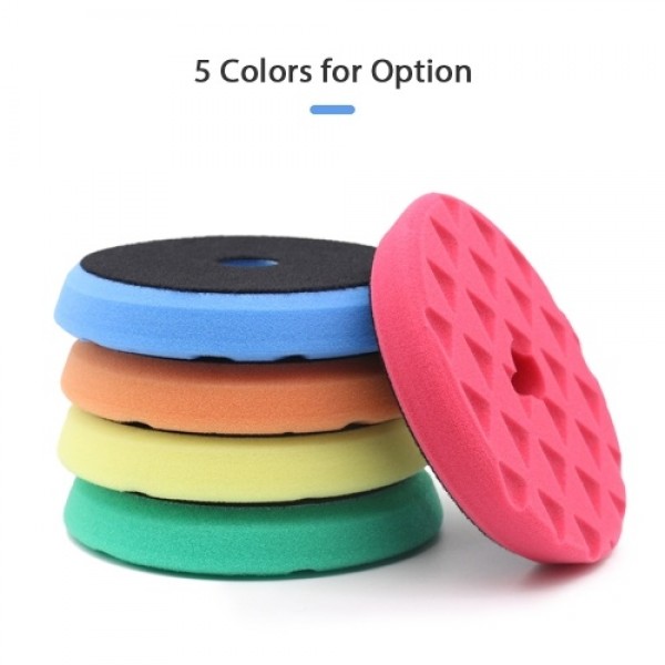 1pc Polishing Pad 5 Inches Car Buffing Sponge for Automobiles Yachts Moderate Scratch Oxidation Defect Removal Red