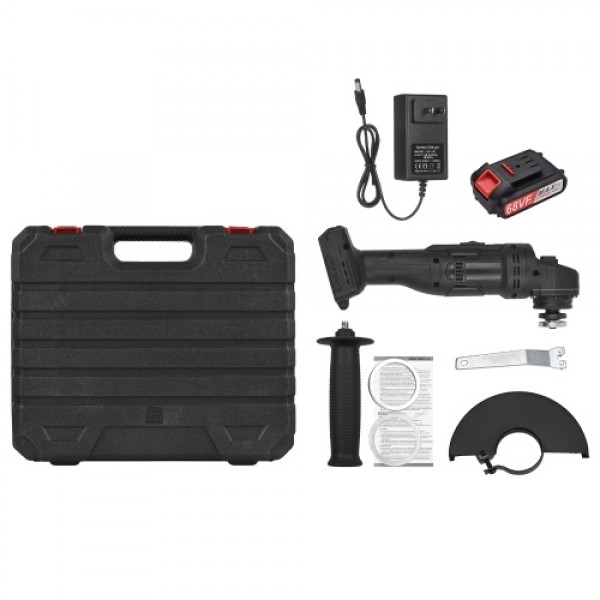 Lithium Battery Angle Grinder Portable Battery-operated Electric Grinder Machine with Li-ion Battery &amp; Charger 2-Position Ha