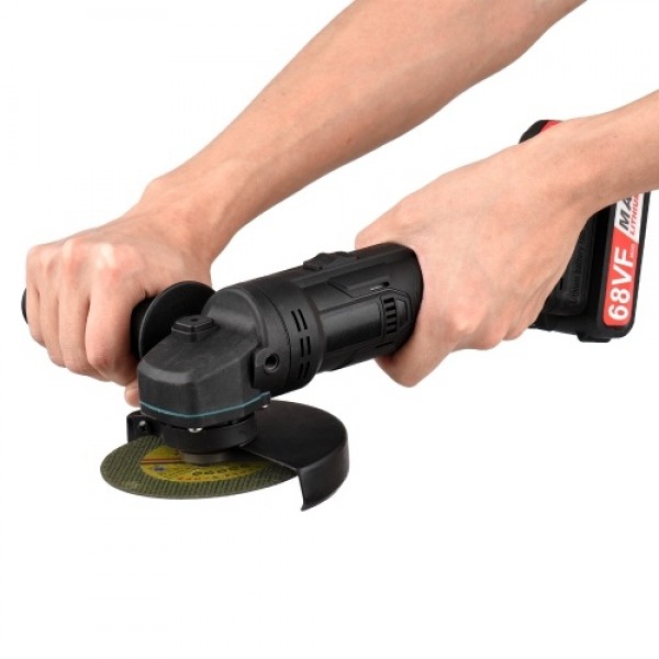 Lithium Battery Angle Grinder Portable Battery-operated Electric Grinder Machine with Li-ion Battery &amp; Charger 2-Position Ha