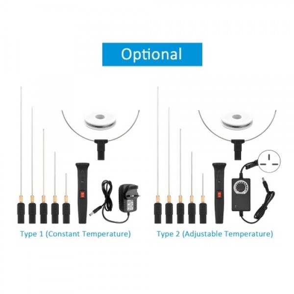24W Handheld Electric Foam Cutter Kit with 5 Straight Tips &amp; 1 Arch Tip Adjustable Temperature Portable Foam Cutting Pen Hot