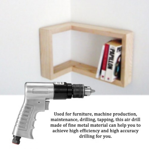 3/8inch Professional Air Drill Rotation Way Reversible Pneumatic Tools for DIY Furniture Machine Production Maintenance