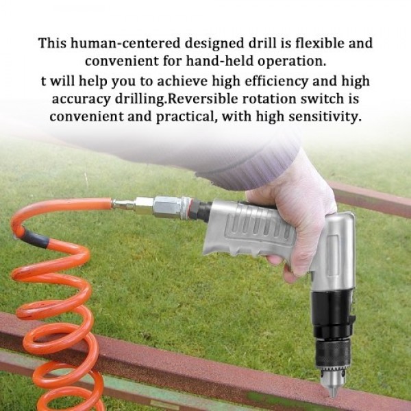 3/8inch Professional Air Drill Rotation Way Reversible Pneumatic Tools for DIY Furniture Machine Production Maintenance