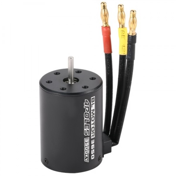 3650 4300KV Waterproof Brushless Motor with 120A Brushless ESC with 5.8V/3A BEC Set for 1/10 RC Car