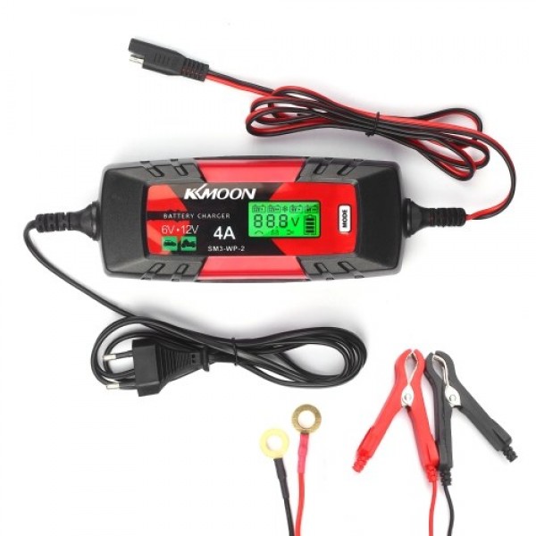 Car Battery Charger Battery Charger &amp; Maintainer 6V/12V 4Amp Intelligent Automatic Battery Charger