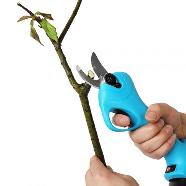 16.8V Professional Cordless Electric Pruning Shears with Carry Case Rechargeable 2Ah Lithium Battery &amp; Charger Powered Tree 