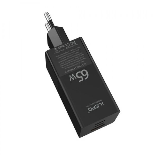 USB C Charger 65W 3-Port PD Charger Type C Fast Charger Adapter Power Delivery USB Wall Charger Compatible with USB C Laptops Sa