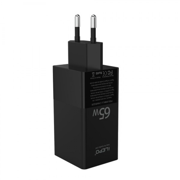 USB C Charger 65W 3-Port PD Charger Type C Fast Ch...