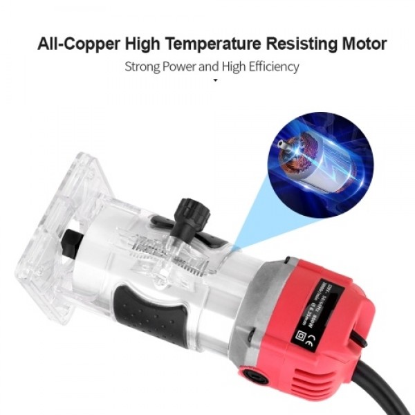 Woodworking Electric Trimming Machine Engraving Electromechanical Wood Milling Slot Machine Copper Motor