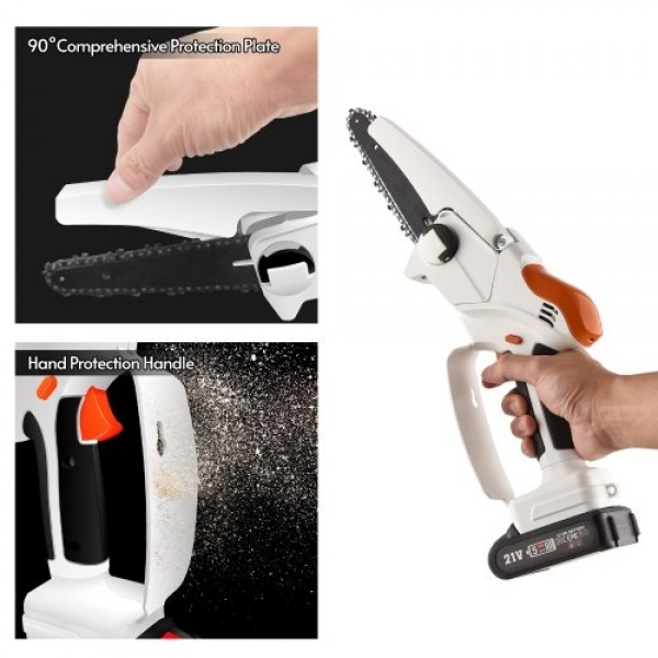 Cordless Chainsaw 6 Inch for Gardening Pruning Trimming Portable for Men Women