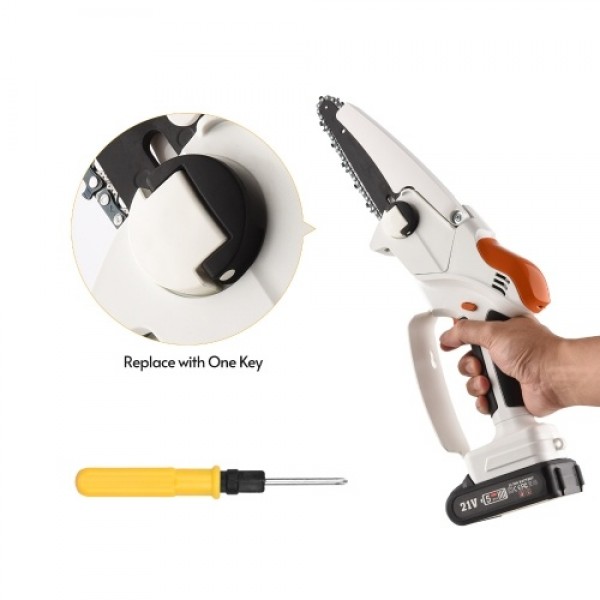 Cordless Chainsaw 6 Inch for Gardening Pruning Trimming Portable for Men Women