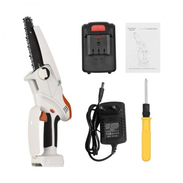 Cordless Chainsaw 6 Inch for Gardening Pruning Tri...