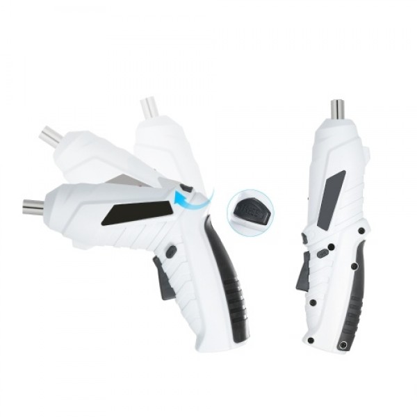 Cordless Screwdriver 1300mAh USB Rechargeable Electric Screwdriver Adjustable 2 Position Drill Screwdriver 6Nm Multifunctional E