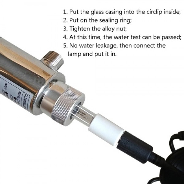 220 V 12W Stainless Steel Ultraviolet Water Purifier Sterilizers Aquarium Direct Drinking Water Industrial Water Disinfections F