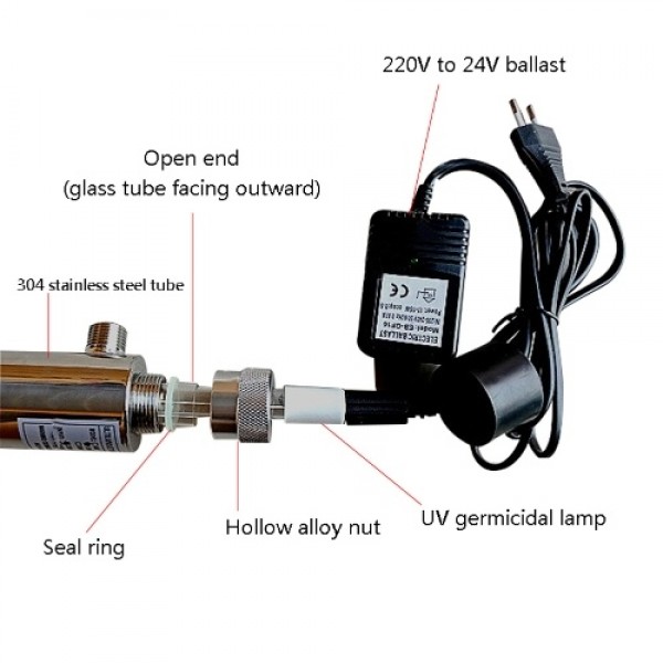 220 V 12W Stainless Steel Ultraviolet Water Purifi...