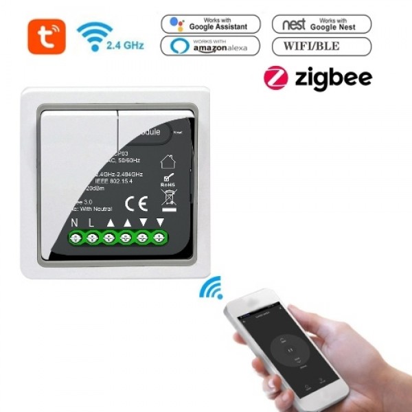 QS-Zigbee-CP03 Tuya ZigBee Intelligent Curtain Swtich Module Home Curtain Modification Module Mobilephone Device Sharing Timing 