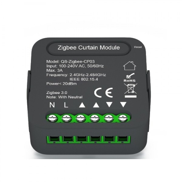 QS-Zigbee-CP03 Tuya ZigBee Intelligent Curtain Swtich Module Home Curtain Modification Module Mobilephone Device Sharing Timing 