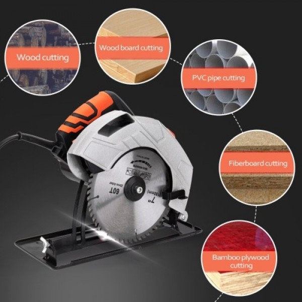 7 Inch Electric Circular Saw Household Aluminum Bo...