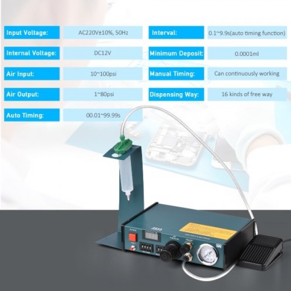 983A 220V Automatic Glue Dispenser Machine Professional Precise Dispensing Controller Glue Machine Digital Control Drip Glue Dro