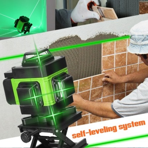 Multifunctional 4D 16 Lines Laser Level 3° Self-leveling Machine USB Rechargeable Lithium Battery Leveling Tool with Vertical Ho
