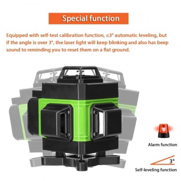 Multifunctional 4D 16 Lines Laser Level 3° Self-l...