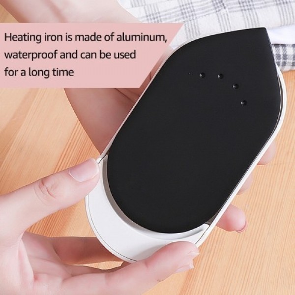 Portable Mini Electric Iron Cordless Rechargeable Dry Iron Wrinkle Remover Touch-Up Ironing for Home Business Trip Travel