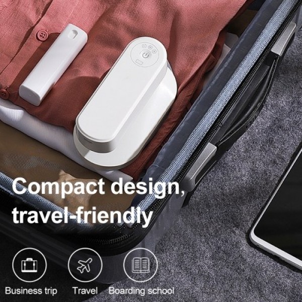 Portable Mini Electric Iron Cordless Rechargeable Dry Iron Wrinkle Remover Touch-Up Ironing for Home Business Trip Travel