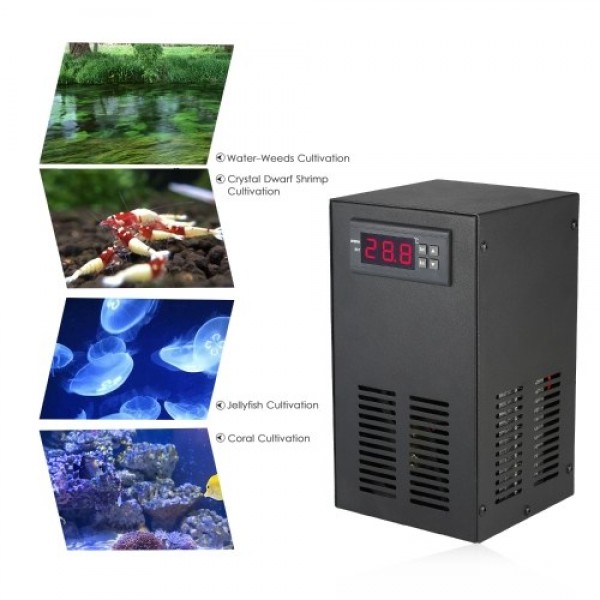 35L 70W Aquarium Chiller Cooling System LCD Display Semiconductor Refrigeration Water Chiller Fish Tank Constant Temperature Coo