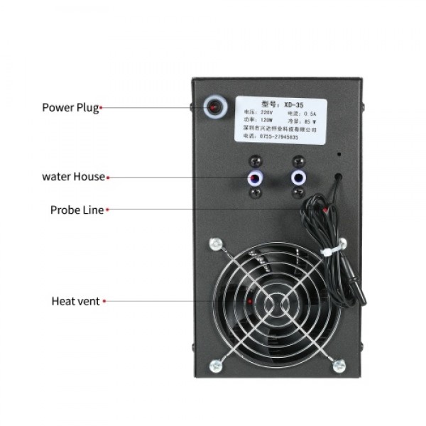 35L 70W Aquarium Chiller Cooling System LCD Displa...