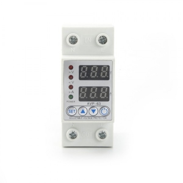 2P Multifunctional Self-resetting Switch Dual Display Protector Circuit Earth Leakage Over Under Voltage Protect Device