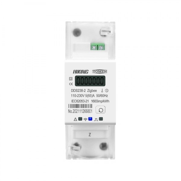 Intelligent Single-phase Wifi Electricity Meter LCD Display 35mm DIN Rail Installation Smartphone Tuya APP Remotely Control Comp