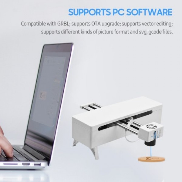 450nm 10W Laser Engraving Machine Adjustable Focal Length Support PC Software High Speed Mini CNC Laser Engraver Cutter Precise 
