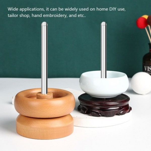 Portable Manual Wood Spinner Bead String Quickly Stringing Bowl Wooden Crafts Loader Pearls Rosary Scattered Beads Twine Tools B