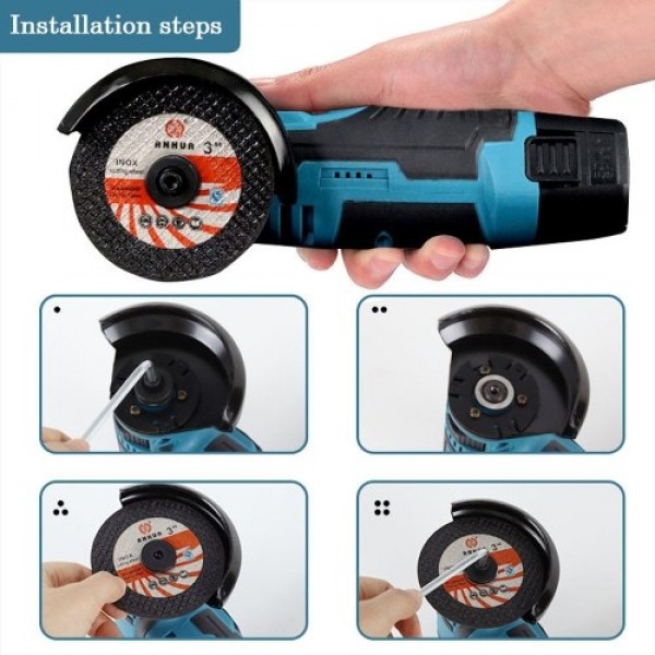 19500rpm Electric Grinding Tool Multifunctional Mini Grinder Handheld Cutter for Cutting Polishing Ceramic Tile Wood Stone Steel