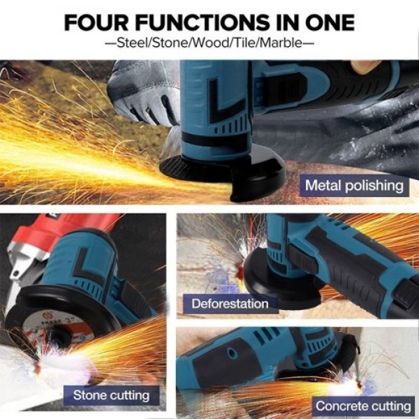 19500rpm Electric Grinding Tool Multifunctional Mini Grinder Handheld Cutter for Cutting Polishing Ceramic Tile Wood Stone Steel