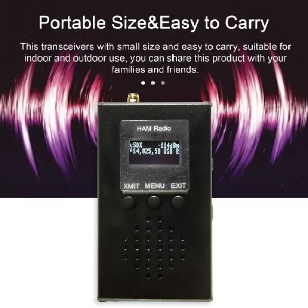 0.5MHz~30MHz uSDX Handheld Portable Transceivers CW AM SSB Tri-Band Mini Radio Amateur Shortwave Transceivers 15 20 40M QRP Tran